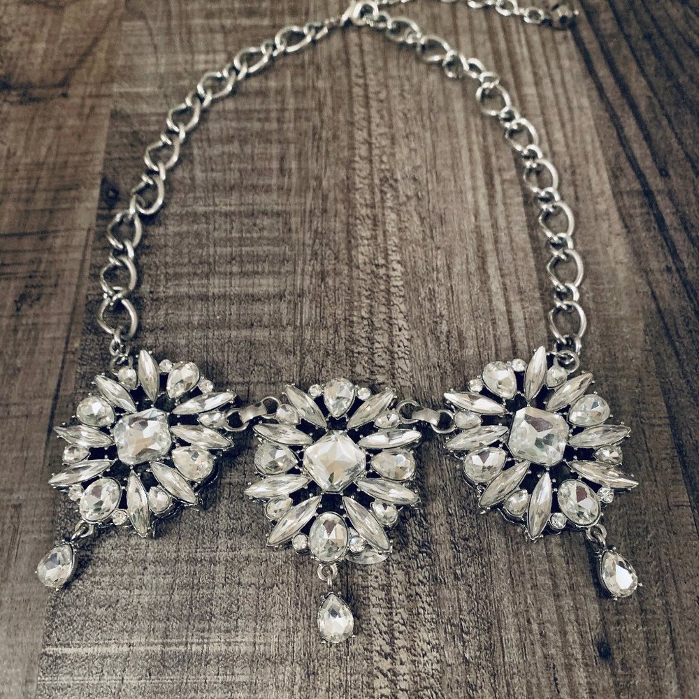 Gorgeous Rhinestone Statement Necklace.